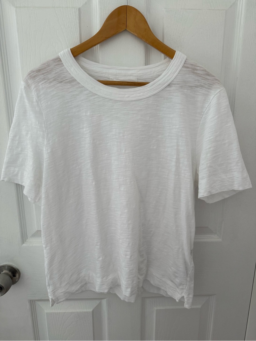 Women’s Whistles White Cotton T-Shirt Size Large